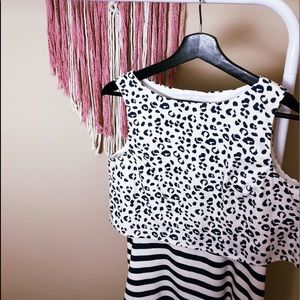 NWT Anthropologie Blue/White Structured Dress Sz 0